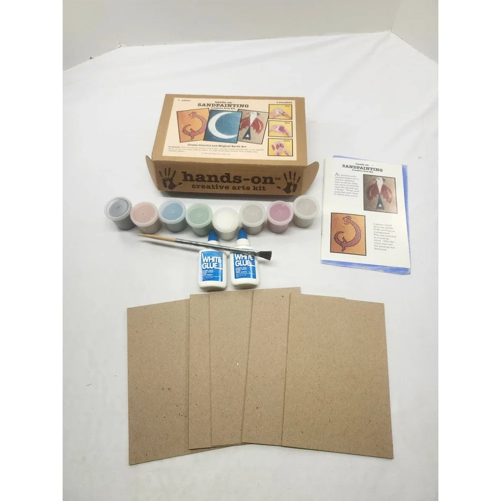 Vintage 1993 Hands-on Sandpainting Creative Arts Kit T&M McCurry Earth Art DIY